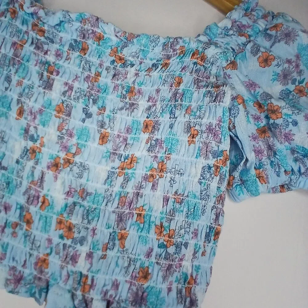 Kensie Girl Floral Set Crop Top Size 10 & Pants Size 7/8 Coquette Cottagecore